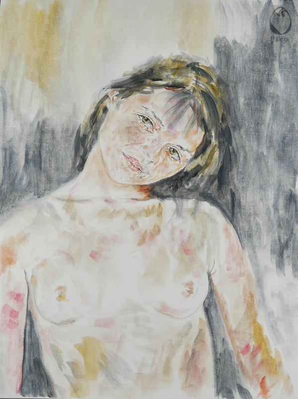 oil on paper - olio su carta di Piro